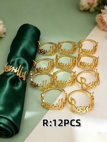 1pc/6pcs/12pcs Creative Napkin Rings, Decorative Napkin Holders For Birthday, Farmhouse, Wedding, Restaurant, Hotel, Valentine's Day, Banquet, Buffet Table Decor, Party Supplies, Home Kitchen Table Decoration - Multicolor - View 52