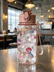 1個 500ml 可愛便攜運動水壺附吸管，卡通恐龍圖案杯，適合露營、戶外、居家、萬聖節、馬克杯、禮物、秋季、聖誕禮物、水杯 - 彩色 - 查看 7