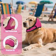 Dog Noise-Canceling Ear Muffs, Adjustable Calming Ear Covers, Shockproof & Waterproof Ear Protection, Relieve Stress From Thunder, Fireworks, Grooming, Bathing, Swimming, Christmas Pet Care Accessory - Multicolor - View 5