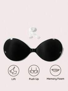SHEIN Adhesive Bra 3CM Thickness, Small Chest Backless Strapless Dress Invisible Bra, Reusable Breast Augmentation Bra, Wedding - Multicolor - View 4