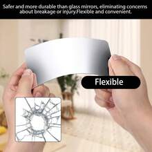 1/10pcs Shatterproof Acrylic Mirror Stickers, Self-Adhesive Backing, Frameless Round Corner Square Mirror, Supports DIY Crafting And Home Decor, Wall Mountable, Polished Finish; Suitable For Classroom, Office Scenes - Multicolor - View 6