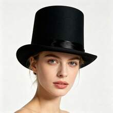 Magician Party Hat Halloween Victorian Style Top Hat, Elegant Formal Tailcoat Butler Hat, Suitable For Balls And Parties - Multicolor - View 4