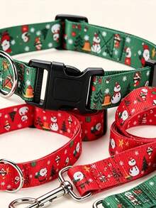 Pet Dog Cat Snowman Collar, Colorful Christmas Pet Collar, Adjustable Collar, Suitable For Cats And Dogs, All Seasons, Party Photography, Christmas Decoration Accessory - Multicolor - View 8