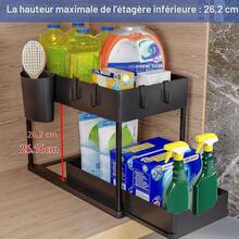 Organizador deslizable - negro - Ver 4