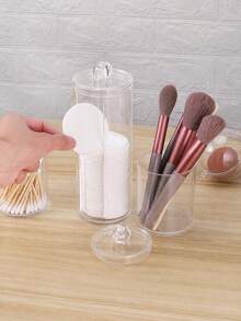 1/2/3 PiecesCotton Pad & Swab Storage Set | Bathroom Storage: Containers For Cotton Balls, Makeup Remover Pads, And Cotton Swabs - Multicolor - View 8