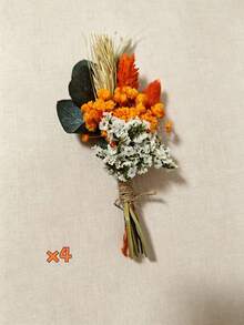 12/8/1 Handmade Mini Artificial Flower Bouquet, Suitable For Autumn/Winter Wedding Decoration, Men's Boutonniere, Table Centerpiece Decoration, Birthday Cake Decoration, Christmas/Halloween Gift Packaging, Eucalyptus, Baby's Breath, Rabbit Tail Grass - G218 - View 16