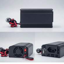 Inversor conversor de tensão 500W pico 1200W onda senoidal corrigida 12V para 110V tomada padrão brasileiro USB carregamento rápido fonte portátil para veículo acampamento energia solar emergência e uso doméstico L - A - Visão 3