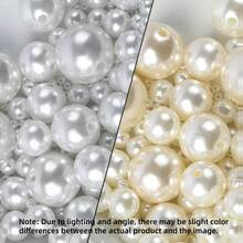 4-16mm Ngà voi ABS Ngọc trai Giả Hạt Với Thẳng Lỗ Đối với Quý cô Vòng tay & Vòng cổ DIY Làm đồ trang sức Chất liệu - Lỗ thẳng màu be - Xem 4