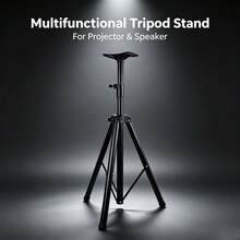 Heavy-Duty Metal Adjustable Tripod Speaker Stand For Stage Performance, Extendable Audio Triangle Support - Black - View 7