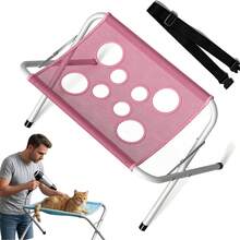 Pet Grooming Hammock With Stand Iron Tube Frame Mesh Bath Support Hanging Harness With Eight Holes, Breathable Mesh,Suitable For Small Dogs And Cats Washing Picking Ears Nail Clipping Home - View 17