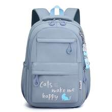 Korean Style New Backpack For Boys And Girls, Middle School Grades 3-6, Large Capacity Solid Color Travel Lightweight Casual Minimalist Student Backpack - Multicolor - View 9