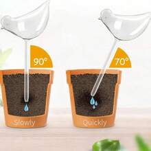 Glass Plant Watering Globes, Self Watering Globes Bird Shape, Self Watering Planter Insert, Plant Watering Devices, Automatic Plant Waterer Indoor, Watering Bulbs, 3 Packs - A - View 11