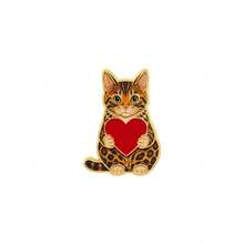 Cute Heart Holding Cat Enamel Pins Set, Lovely Kitten Lapel Brooches, Pet Animal Badges For Jackets Backpacks Hats, Sweet Jewelry Gifts For Cat Lovers - Multicolor - View 19