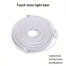 Dimmable Touch USB LED Neon Light Strip, Dual Color Temperature (Warm White And White) Optional, Flexible Neon Light Rope, DIY Cuttable Decorative Light, Suitable For TV Backlight, Bedroom Mirror, Stairs, Wardrobe, Living Room Decoration - Neon Light - View 6