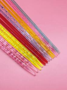 35cm Colorful Transparent Crystal Knitting Needle Set, Covers 4.0-10.0mm 7 Common Sizes, Suitable For Knitting Blankets, Cushions, Sweaters, Rugs, Pillows And Other Fabrics - Crystal Knitting Needle - View 5