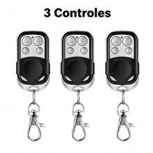 Controles Remoto 433MHz Clonador Duplicador Universal, Copiador para Portão Eletrônico, Garagem, Alarme Veicular, Casa e Condomínio - 3 controles - Visão 8