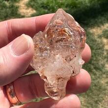 1pc Random Natural Herkimer Quartz Crystal - Hexagonal Prism Skeleton Crystal With Rainbow Color Change, Polished Spiritual Stone For Jewelry Making, Home Decor, Bohemian Style Crystal Pendant, Unisex - Multicolor - View 8