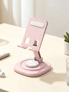 360° Rotatable Desktop Phone Stand, Multi-Color Macaron Series Universal Phone And Tablet Holder, Foldable Height Adjustable, Stable Heavy-Duty Base, Anti-Slip Anti-Tip Design, Compatible With Smartphone And Tablet, Hands-Free For Watching Movies, Online Classes, Office Work, Lightweight And Portable, Space-Saving, Practical Digital Accessory For Home, Dorm, Office - Multicolor - View 12