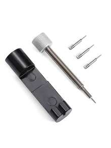 24pcs Watch Band Repair Tool Set, Watch Band & Pin Remover, Watch Band Accessories, Watch Parts, Watch Band Link Remover, Smart Watch Band Size Adjustment Tool, Watch Band Size Adjustment Set With Extra Spring Bars, Watch Repair Tools For Watch Band Adjustment & Replacement, Practical Handheld Watch Tools, Suitable For Watch Band Length Adjustment, Convenient Home Watch Repair Accessories, Suitable For Watch Enthusiasts & Watch Repair Beginners, Suitable For Daily Watch Maintenance & Watch Band Replacement - Black - View 4