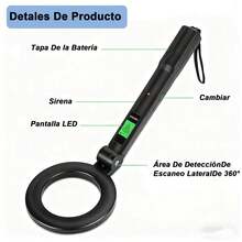High-Precision Portable Handheld Metal Detector For Coins, Silver, And Jewelry - Black - View 2