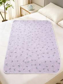 Purple Floral Pattern Waterproof Period Pads (Reusable, Leak-Proof), Waterproof Washable Mattress Protector, Suitable For Women's Menstruation, Urinary Incontinence And Bedwetting, Also Suitable For Adults And Elderly - Multicolor - View 7