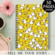 1pc A5 Cute Animal Cartoon Duck Pattern Spiral Notebook 25 Sheets (50 Pages). Suitable For Pet Lovers Diary, Or As A Gift For Friends, Colleagues, Or Women, As Well As For Personal Use. - Rectangle - View 5
