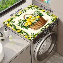 1pc Yellow Lemon Flower Basket Pattern Dish Drying Mat, Fresh Country Style, Quick-Dry Absorbent Material, 2D Flat Floral Print Design, Non-Slip Surface Protection, Suitable For Daily Kitchen, Dish Drying, Family Gatherings And Home Decor - Multicolor - View 10