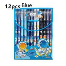 6/12 PCS Pulpen Lurus Astronot Kemasan Kotak Pulpen Netral yang Dapat Dihapus dengan Panas Estetika Tinggi Kartun Hadiah untuk Pelajar Alat Tulis Lintas Negara - MultiWarna - View 10