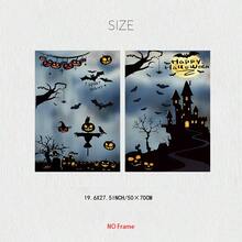 2pcs/Set, Halloween Bat, Castle, Pumpkin Lantern, Modern Aesthetic Painting Mural, Printed Poster, Fashion Home Decor Gift, Unframed - Cartoon - View 8