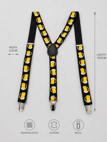 Men's High Elasticity 2.5cm Suspenders - Multicolor - View 2