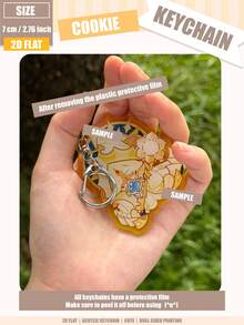 COOKIE RUN Pendant, COOKIE KINGDOM 2D Acrylic Keychain, Anime Pattern, Car Keychain Pendant, Keychain Holder, Key Ring, Bag Charm Gift, Special Gift For Friends - Large-size Acrylic - View 17