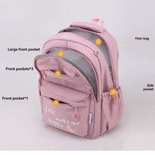Korean Style New Backpack For Boys And Girls, Middle School Grades 3-6, Large Capacity Solid Color Travel Lightweight Casual Minimalist Student Backpack - Multicolor - View 4