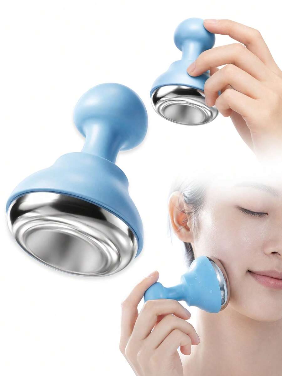 Facial Ice Massage Cooling Tool - 304 Stainless Steel Head, Suitable For Morning De-Puffing, Relieving Eye Fatigue Or After-Sun Skin Care - Multicolor - View 1