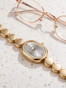 LIANDU LIANDU Montre bracelet de mode pour femmes, montre à quartz multifonctionnelle élégante, légère, minimaliste et de luxe vintage, convient pour le quotidien, le bureau, les vacances, le Ramadan, l'Aïd, Thanksgiving, le mariage, le banquet, les rendez-vous, Noël, la rentrée scolaire, les fêtes, Halloween, Pâques et autres occasions, cadeau parfait pour les femmes - Doré - Voir 7