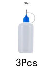 1/3pcs 30ml Empty Glue Bottles With Precision Needle Tip Applicator, Refillable Liquid Dispensing Dropper, Easy Squeeze, Suitable For Paper Craft DIY Handmade School - Multicolor - View 13