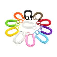 5pcs Assorted Colors Spiral Spring Keychain Lanyards, TPU Stretch Anti-Loss Rope With Open Spring Ring, DIY Replacement Key Chain Bag Hanging Decor Rope - Multicolor - View 5