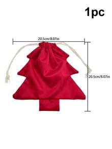Personalized Custom 2026 New Christmas Atmosphere Decorative Drawstring Bag With Pom Pom Bell Accessories, Christmas Tree Shaped Hanging Ornament Pendant - Multicolor - View 10