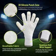 GKHMNEW Soccer Goalkeeper Gloves + 30ml Goalkeeper Grip Spray For Adult Professional Goalkeeping Glove With Strong Grip - Multicolor - View 4