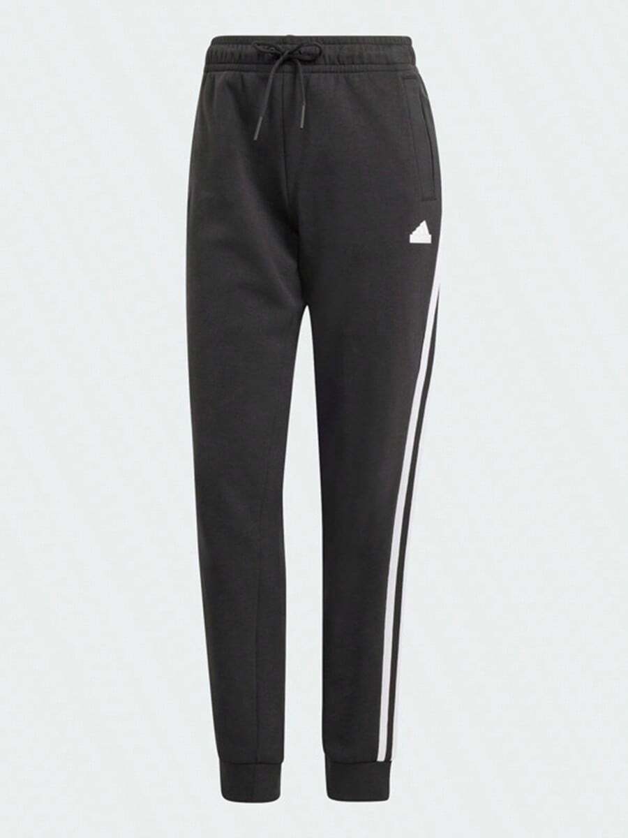 Adidas Celana Olahraga Lari Slim Fit Wanita Musim Semi Musim Gugur Celana Panjang Rajut untuk Latihan IN9479 - Hitam/putih - View 1