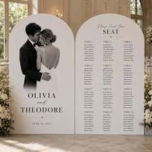 Customized Wedding Arch Fabric Decor Cover, Personalized Photo/Name/Date/Text, Polyester Double-Sided Elastic Backdrop, Party Decoration, Wedding Welcome Sign, Bridal Gift, No Power Required, Suitable For Wedding, Birthday, Party - Multicolor - View 5