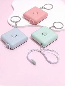 1pc Retractable Mini Tape Measure Keychain, Dual Scale For Body Measurement, Sewing & DIY, 1.5m, Suitable For Apartment, Back To School, Daily Use & Birthday Party, Random Color - Retractable Dual-scale Tape Measure - View 6