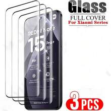 3pcs Tempered Glass Screen Protector For Redmi Note 15 /Note 15 Pro /15 Pro+ /Note 15 4G/5G /Note 14 Pro+ /Note 14 Pro 4G/5G, 3D 9H Curved HD Anti-Scratch Anti-Fall Screen Protector, Supports Fingerprint Unlock - Clear - View 2