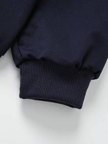 2pcs/Set Girls Casual Outfit, Includes "SLAY" Crew Neck Sweatshirt + Casual Pants, Soft And Comfortable, Suitable For Autumn/Winter Wear - Navy Blue - View 7