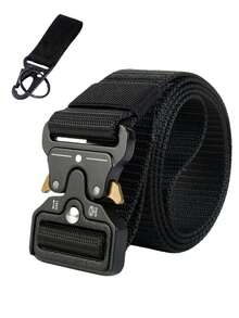Outdoor Tactical Belt - Durable Nylon, Adjustable Buckle, Suitable For Wilderness Survival, Tactical Gear Outdoor Waist Bag 3 Pieces Set - Multicolor - View 8