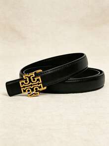 43 Inch PU Decorative Thin Waist Belt, Geometric Alloy Buckle Belt, 4 Colors Available, Versatile For Dresses, Suits, Jeans, Commuting, Simple Women's Decorative Belt - Multicolor - View 13