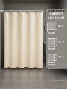 1pc Marble Pattern Metal Foil Printed Shower Curtain, Waterproof Thickened Bathroom Curtain With Hooks And Metal Grommets, Machine Washable, Suitable For Bathroom Decor - Multicolor - View 8