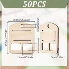 50pcs Wood Floss Organizer Embroidery Thread Organizers Floss Bobbins Holder For Craft DIY Sewing Storage - Set - View 2