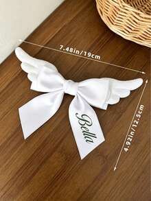Personalized Custom Bow Hair Clips, White Ink Heat Transfer Hair Clips, Stylish And Elegant Hair Accessories, Personalized Gifts - Multicolor - View 3