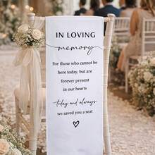 Wedding Memorial Reserved Seat Sign Banner, Remember Loved Ones In Heaven, This Memorial Sign Can Be Given As A Condolence Gift To Friends And Family Who Lost Their Parents, Also Suitable For Wedding Venue Reserved Seat Decoration - Multicolor - View 5