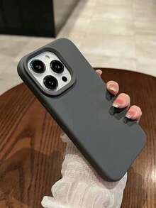 高品質灰色 TPU 手機殼，最新相容 iPhone 17/Air/17 Pro/17 Pro Max，相容 iPhone 16 15 14 13 12 11 Pro Max，親膚觸感紋理，灰色手機殼 - 灰色 - 查看 3